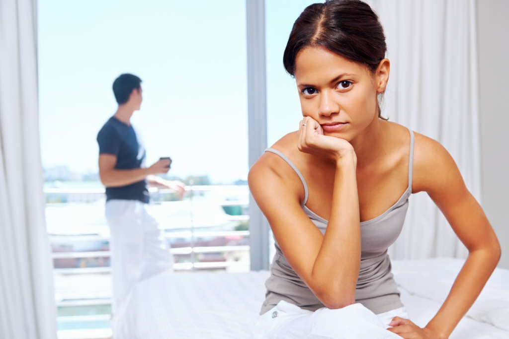 Woman is realizing she is in a Controlling Relationship